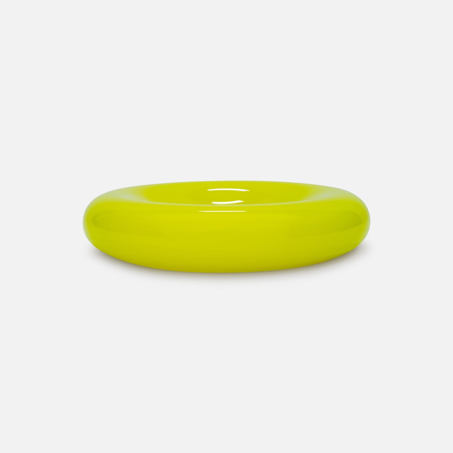 A side angle of the large Syrup Bowl in citrus colour