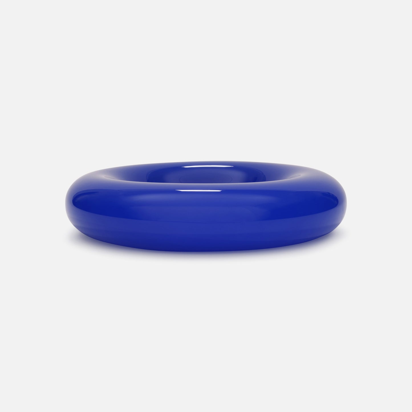 A side angle of the extra large Syrup Bowl in cobalt colour