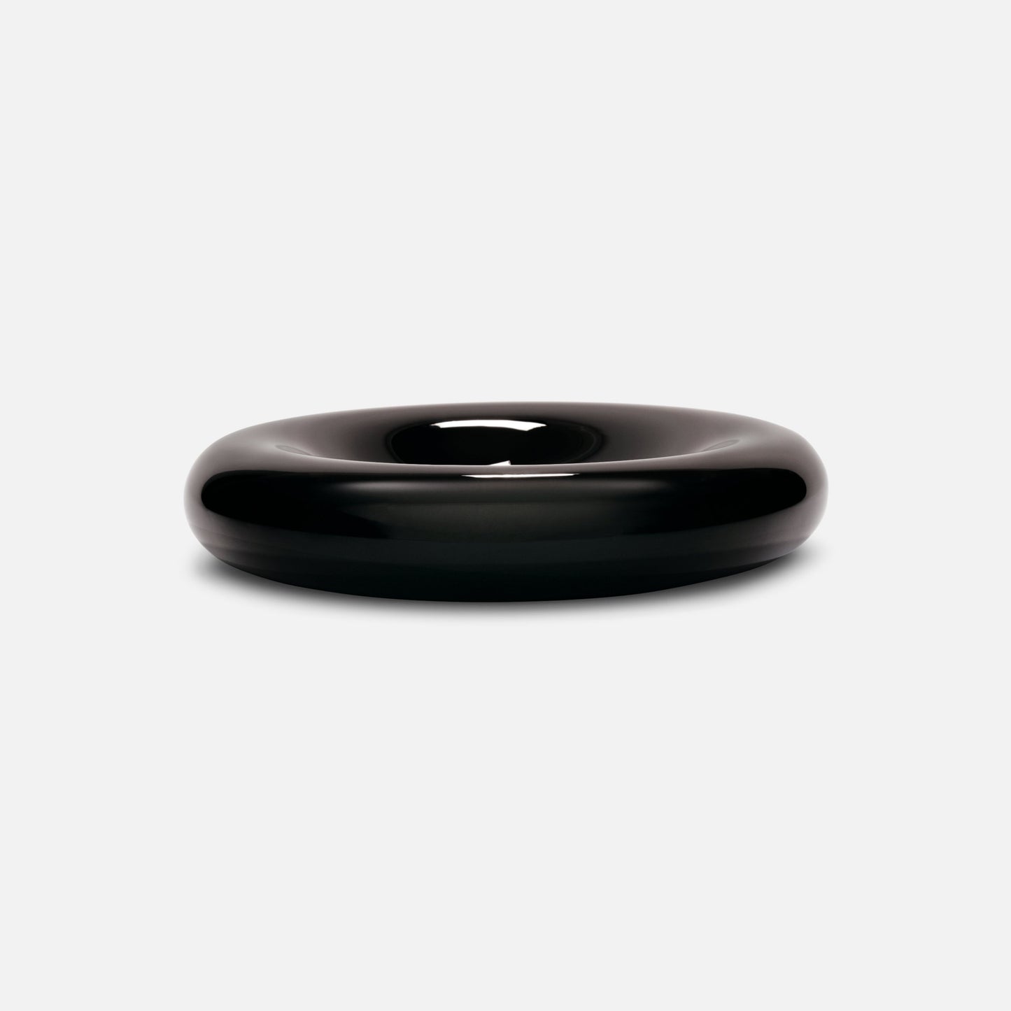 A side angle of the large Syrup Bowl in liquorice colour