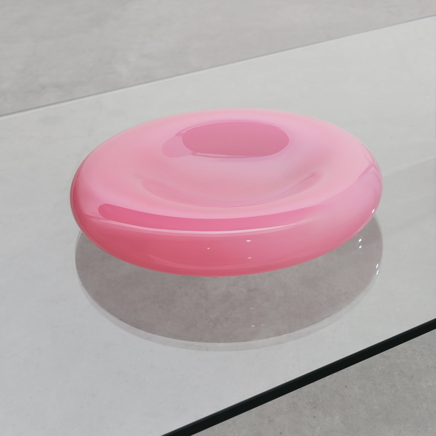 Large Syrup Bowl on a table in pink colour